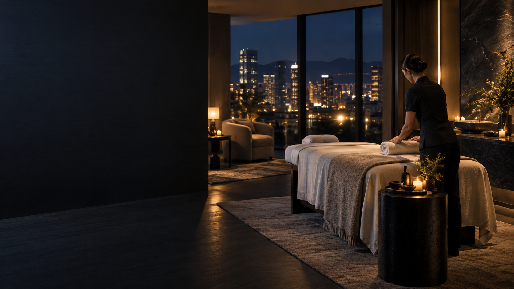 Quiet wellness space in a luxury executive residence